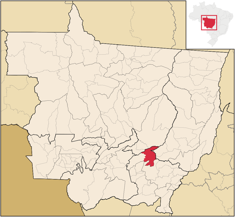 Mapa de localização de Primavera do Leste em MT