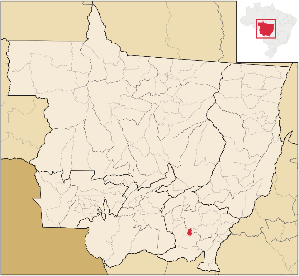 Mapa de localização de São José do Povo em MT