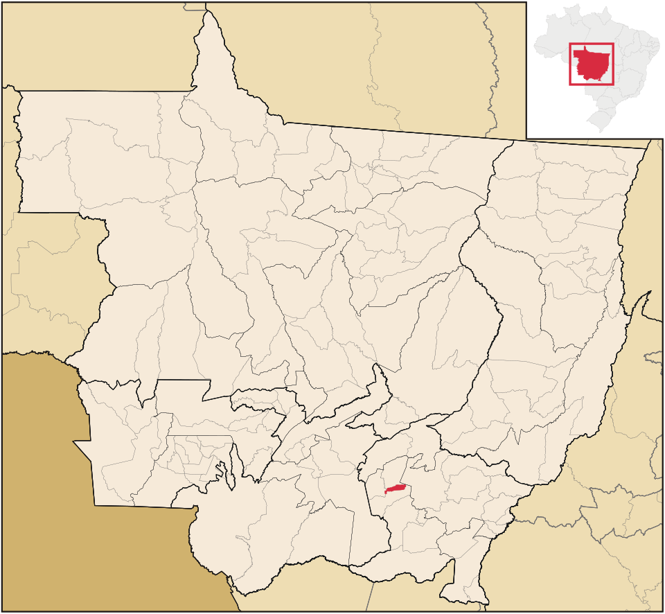 Mapa de localização de São Pedro da Cipa em MT