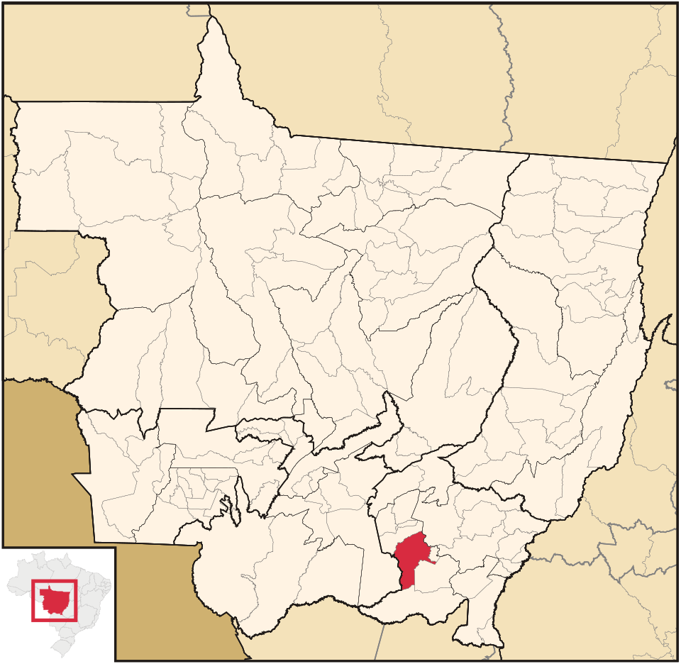 Mapa de localização de Rondonópolis em MT