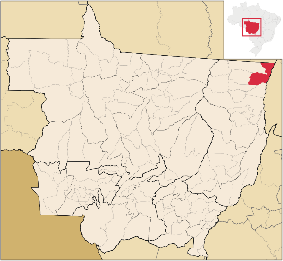 Mapa de localização de Santa Terezinha em MT
