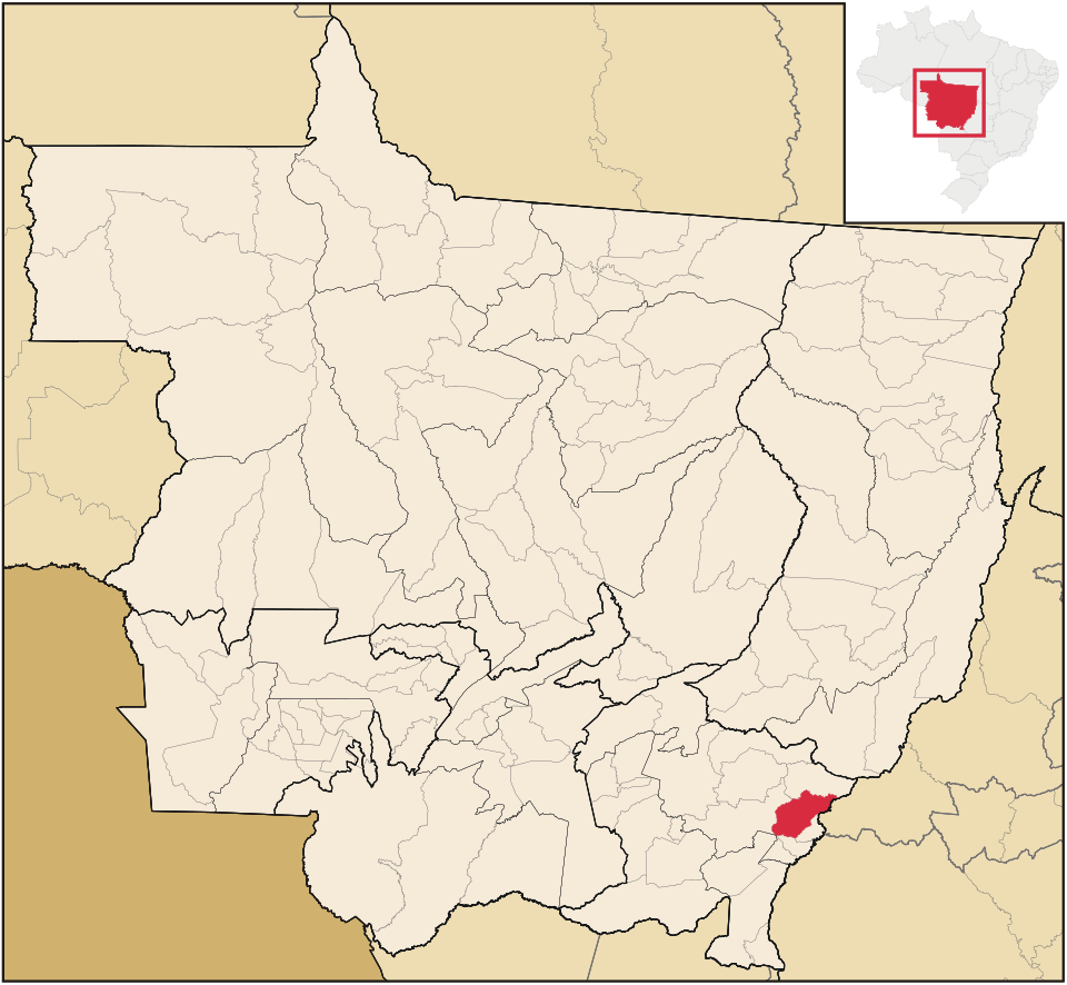 Mapa de localização de Torixoréu em MT