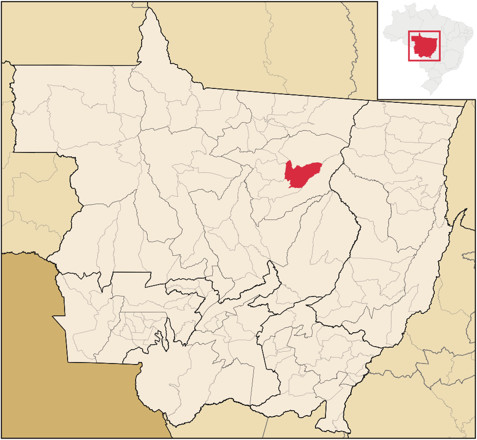 Mapa de localização de União do Sul em MT
