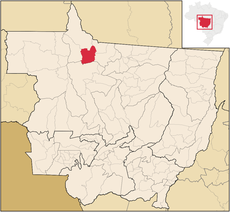 Mapa de localização de Nova Monte Verde em MT