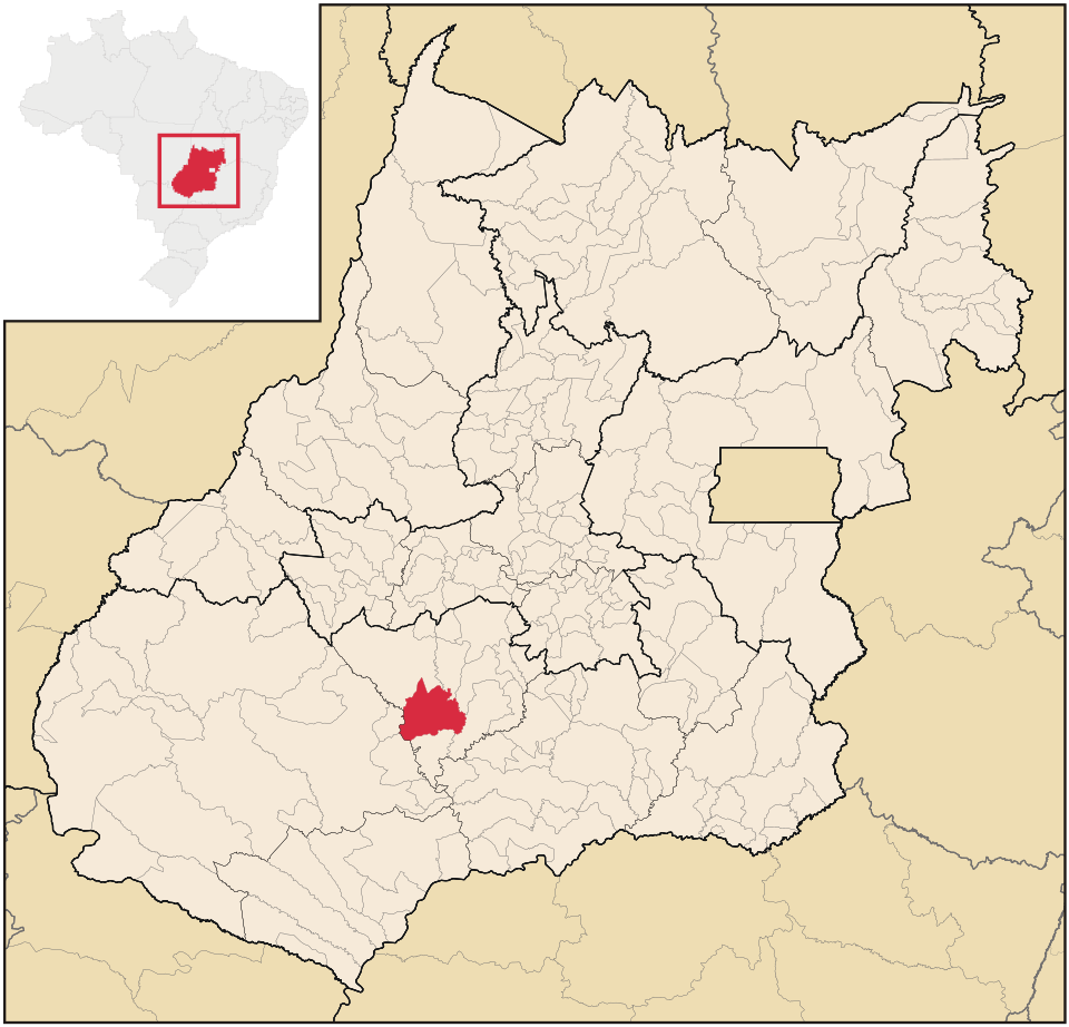 Mapa de localização de Acreúna em GO
