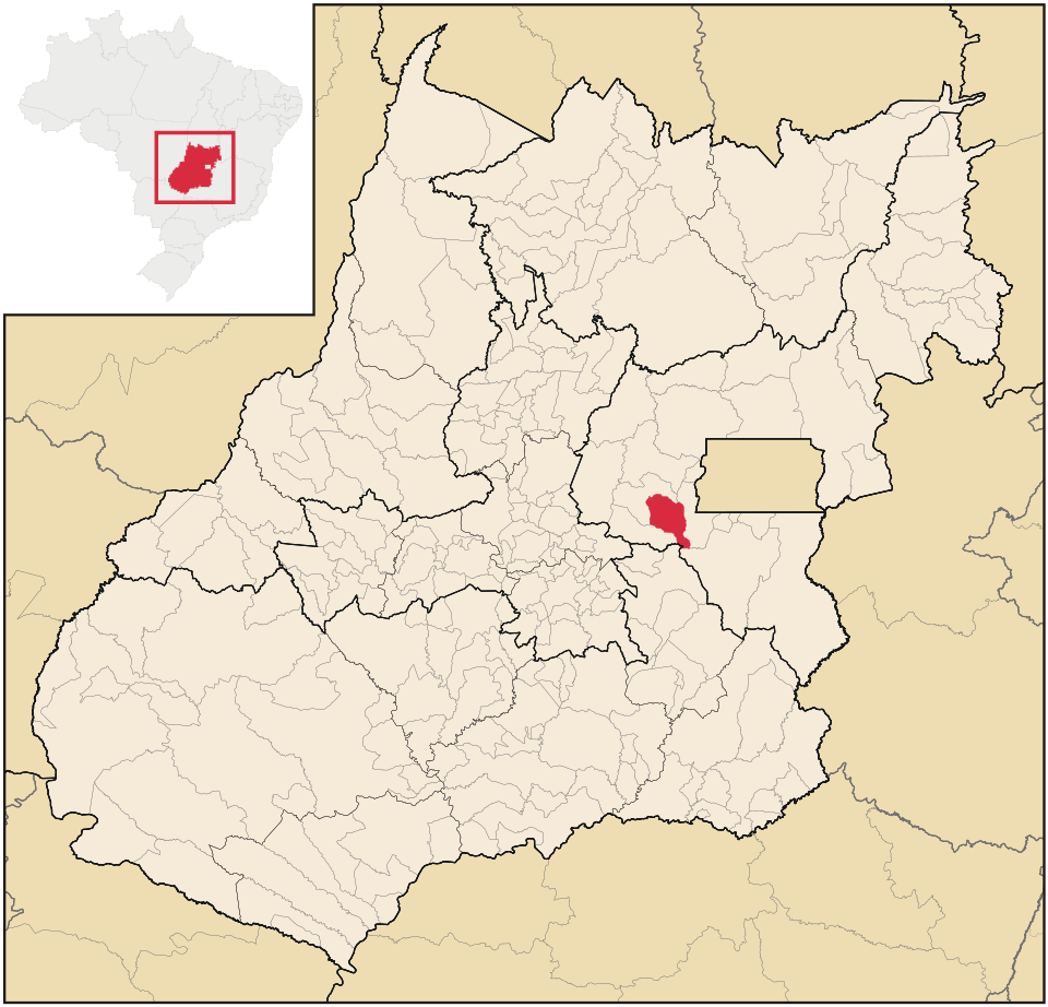 Mapa de localização de Alexânia em GO