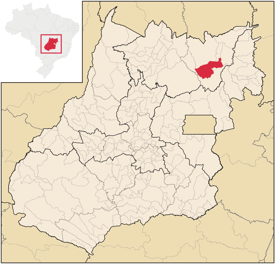 Mapa de localização de Alto Paraíso de Goiás em GO