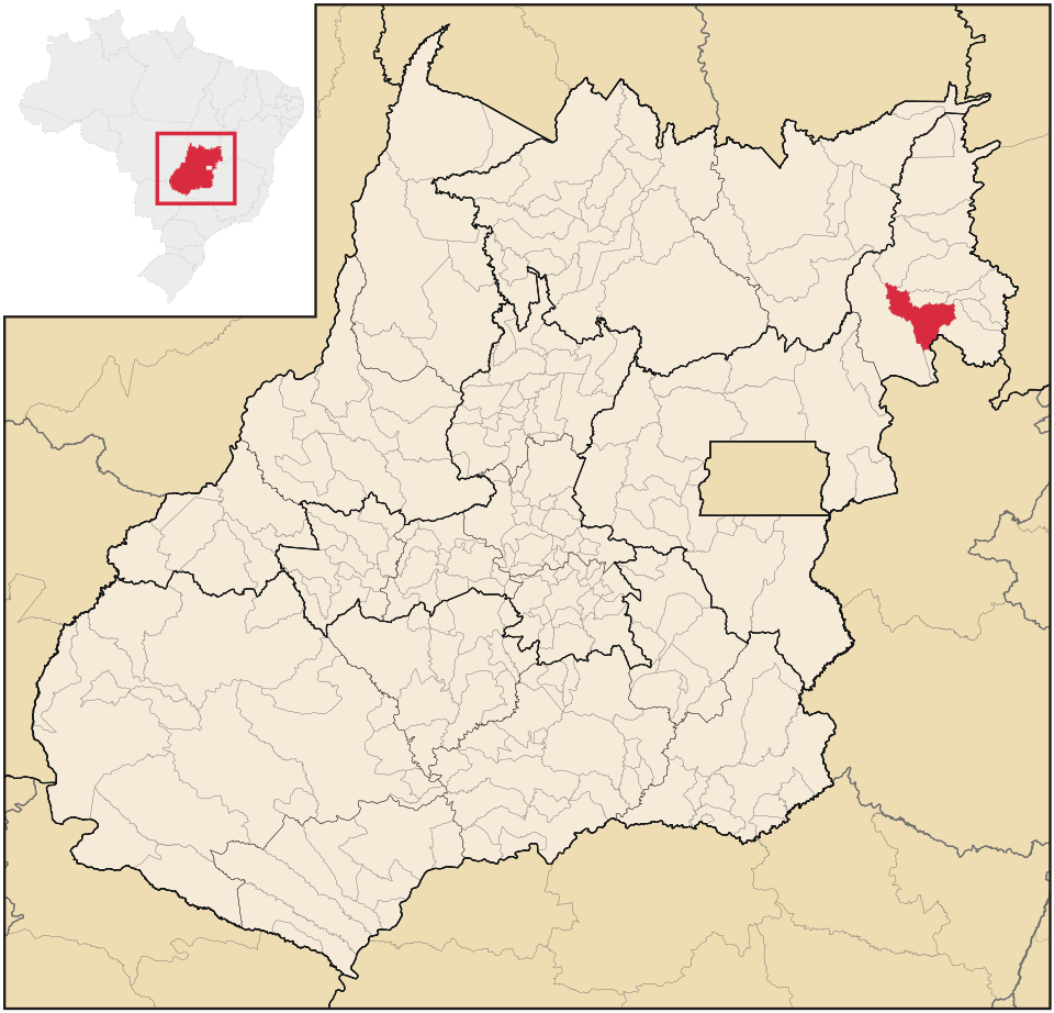 Mapa de localização de Alvorada do Norte em GO