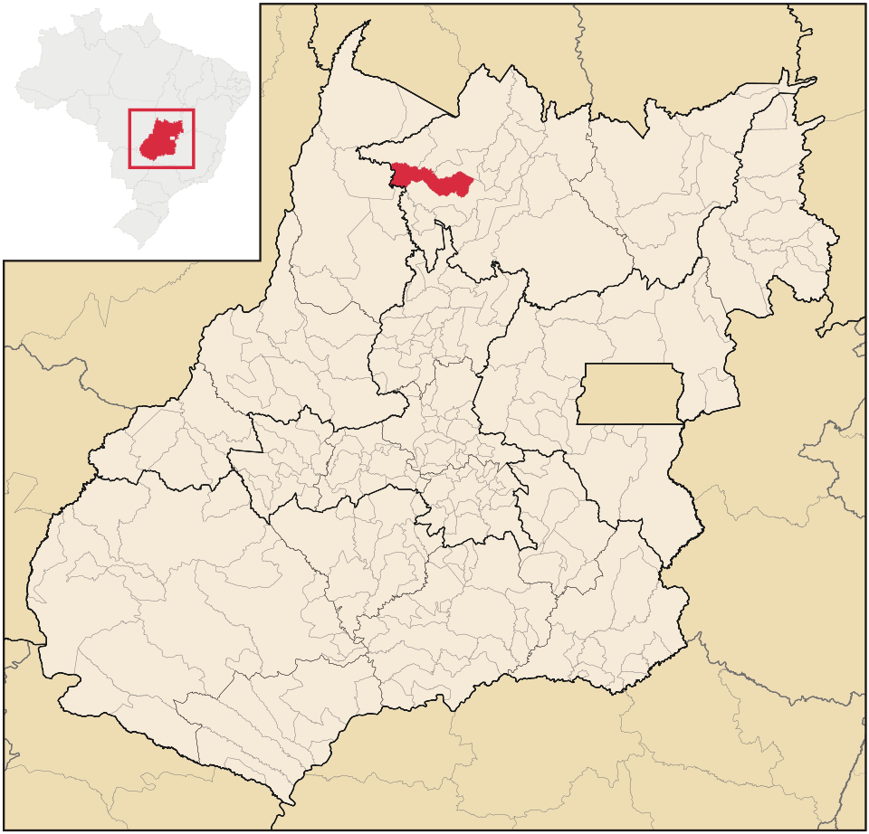 Mapa de localização de Amaralina em GO