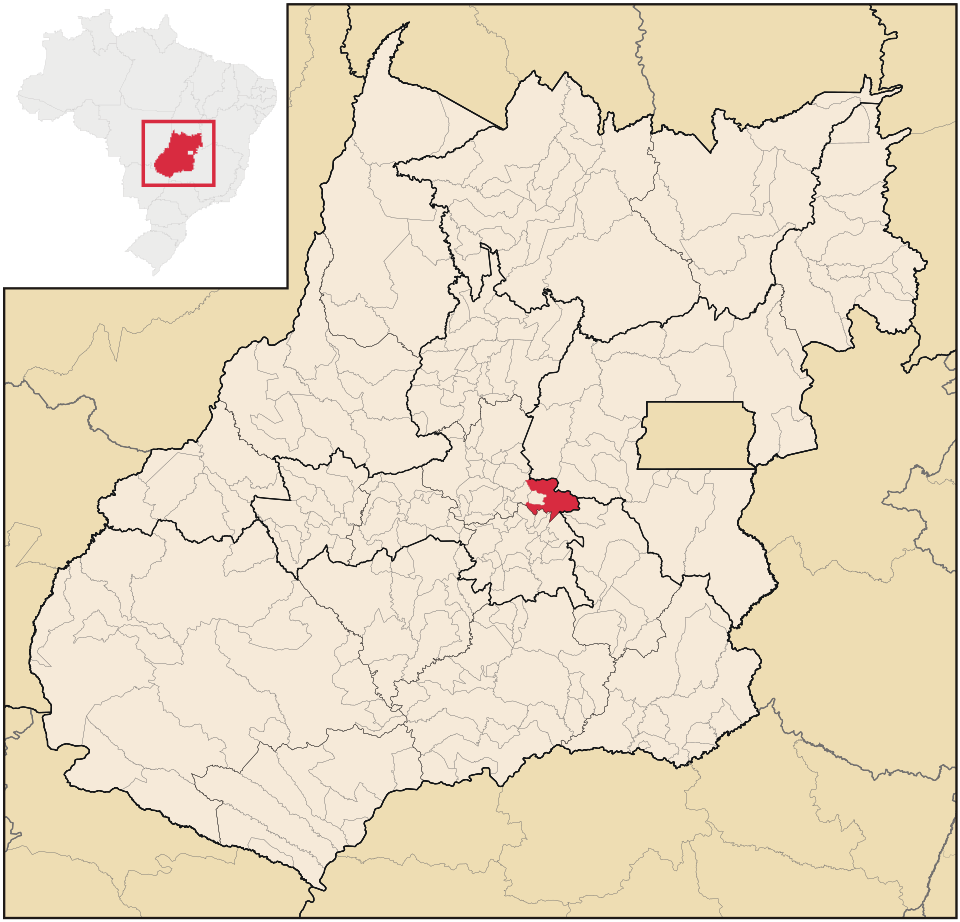 Mapa de localização de Anápolis em GO