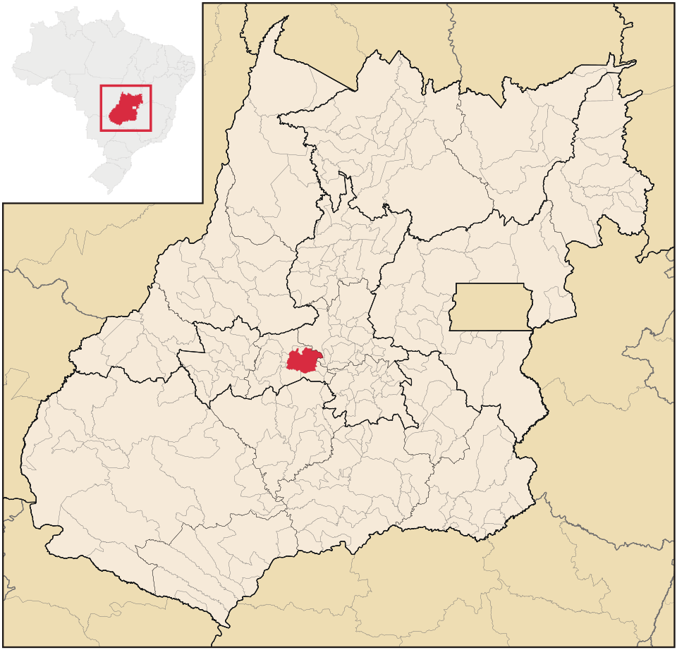 Mapa de localização de Anicuns em GO