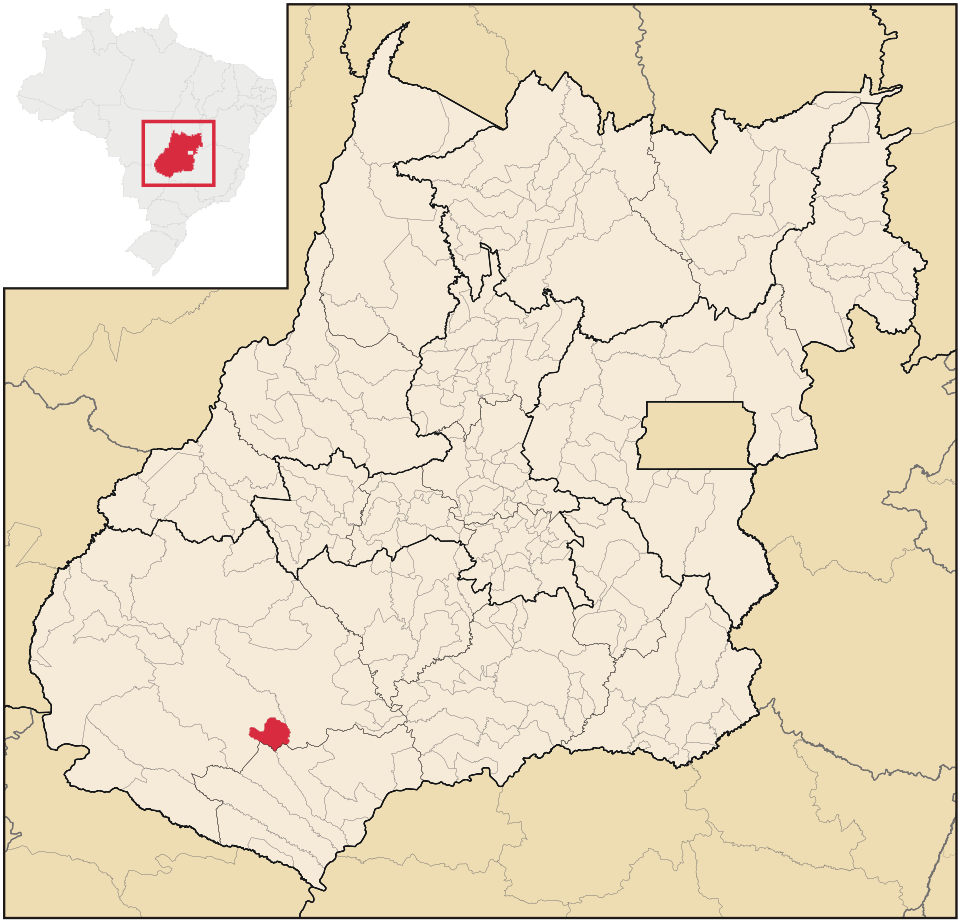 Mapa de localização de Aparecida do Rio Doce em GO