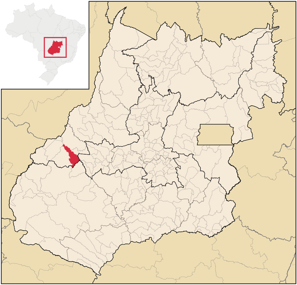 Mapa de localização de Arenópolis em GO