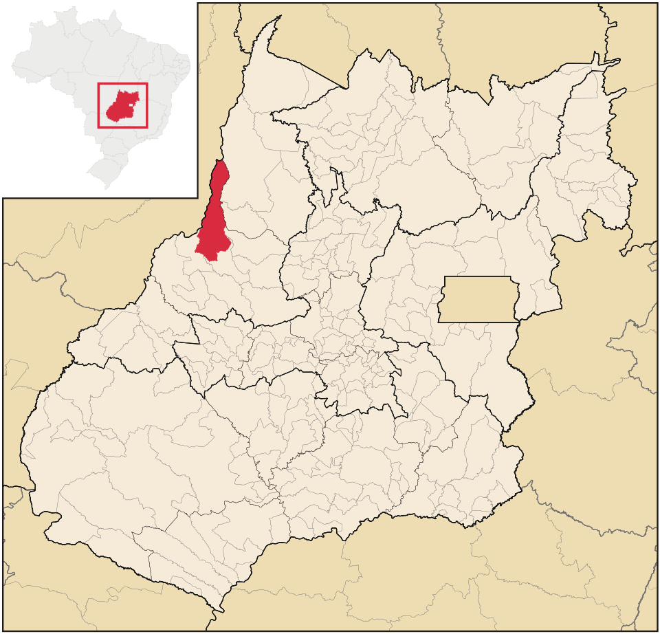 Mapa de localização de Aruanã em GO
