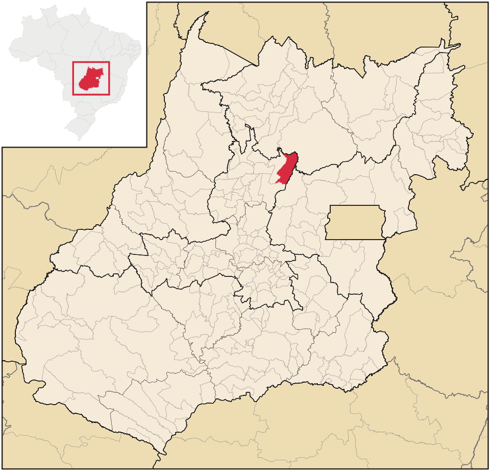 Mapa de localização de Barro Alto em GO