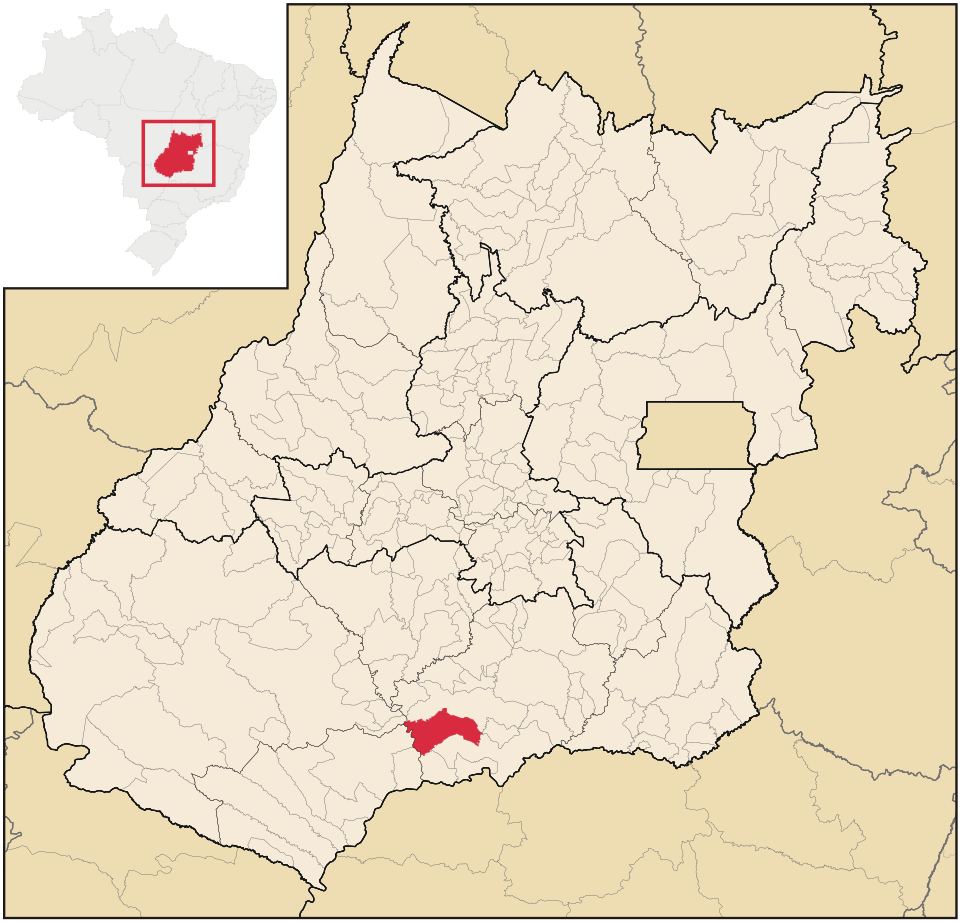 Mapa de localização de Bom Jesus de Goiás em GO