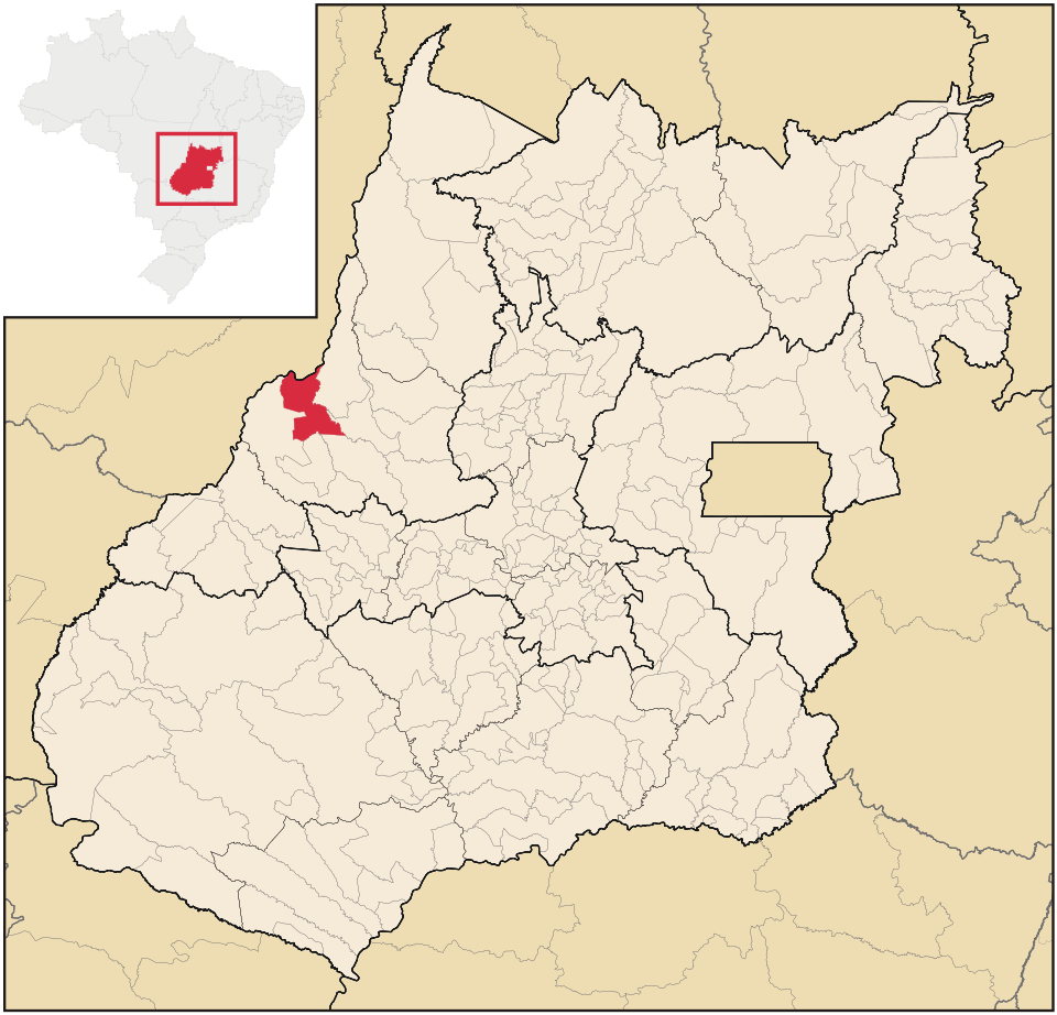 Mapa de localização de Britânia em GO