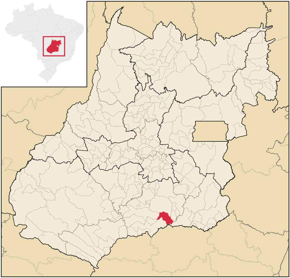 Mapa de localização de Buriti Alegre em GO