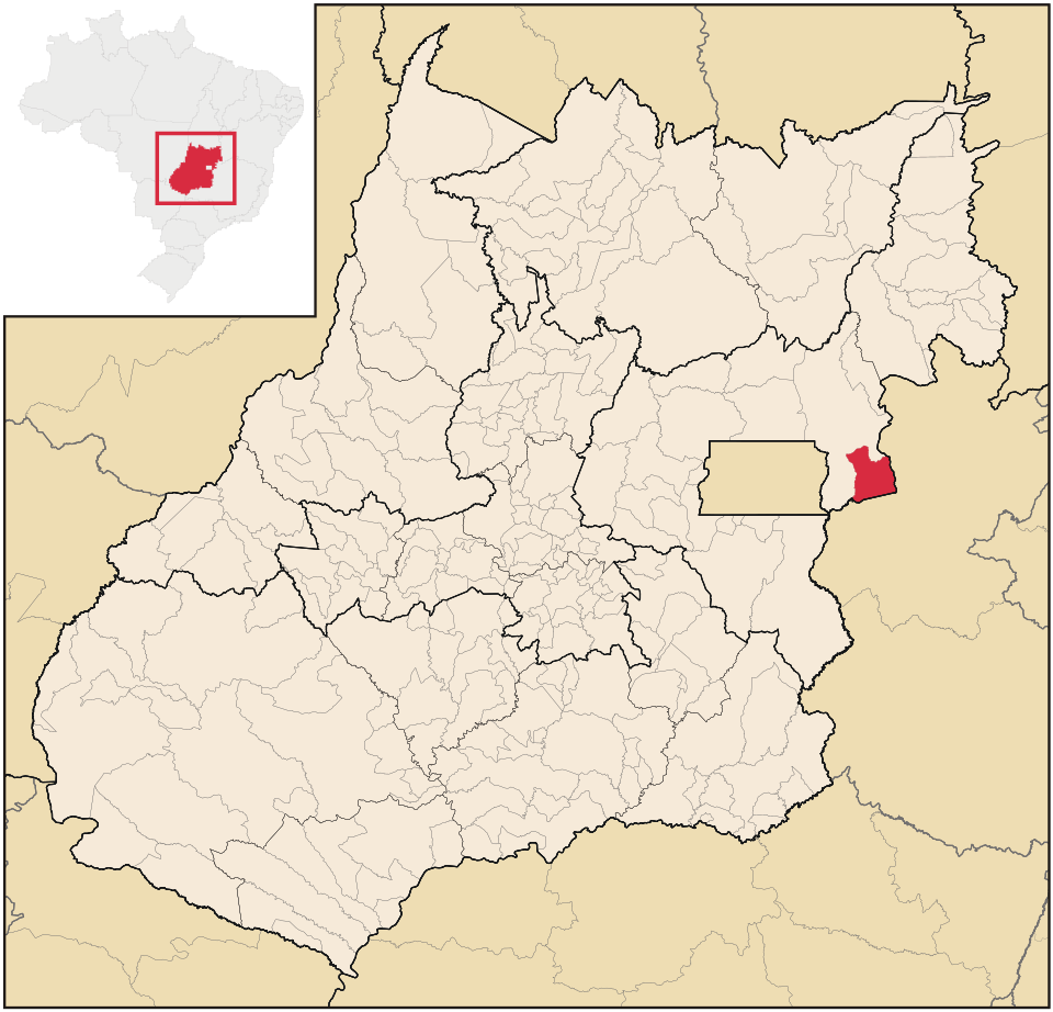 Mapa de localização de Cabeceiras em GO