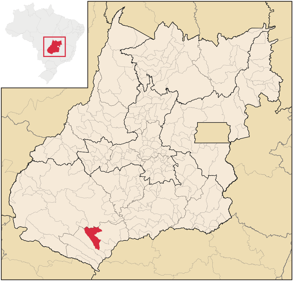 Mapa de localização de Cachoeira Alta em GO