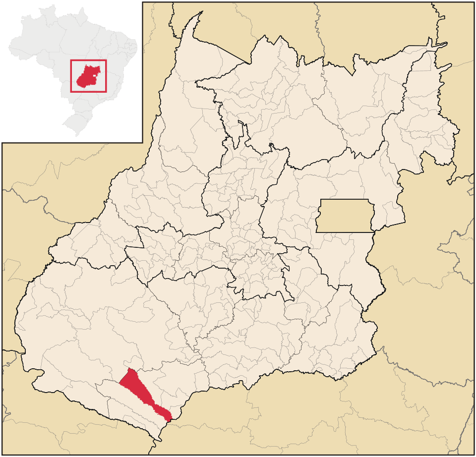 Mapa de localização de Caçu em GO