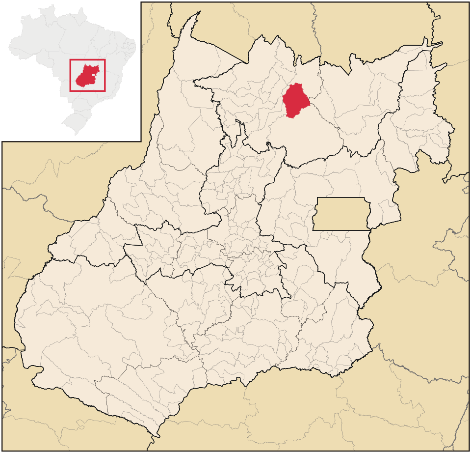 Mapa de localização de Campinaçu em GO