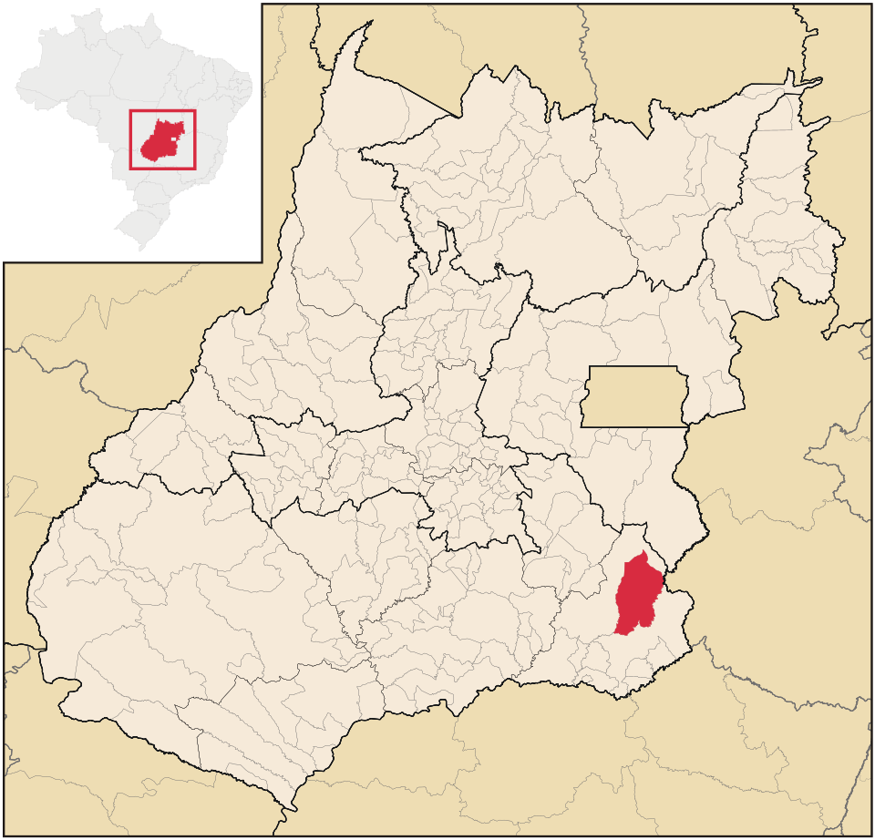 Mapa de localização de Campo Alegre de Goiás em GO