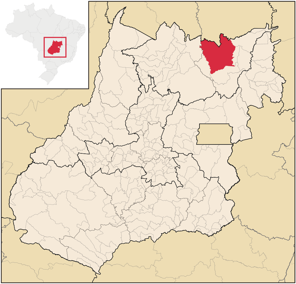 Mapa de localização de Cavalcante em GO
