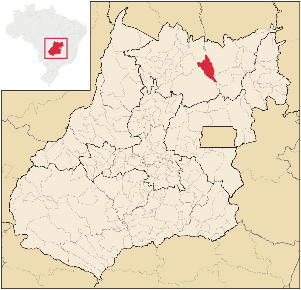 Mapa de localização de Colinas do Sul em GO