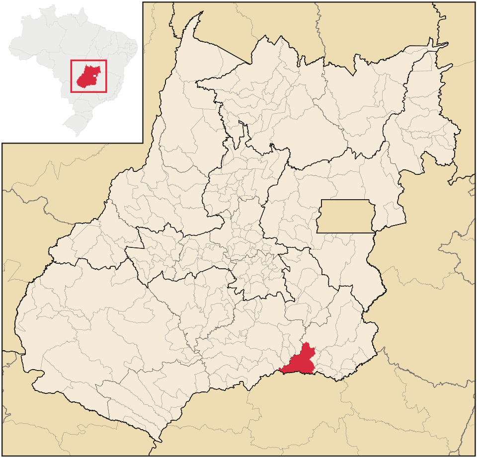 Mapa de localização de Corumbaíba em GO