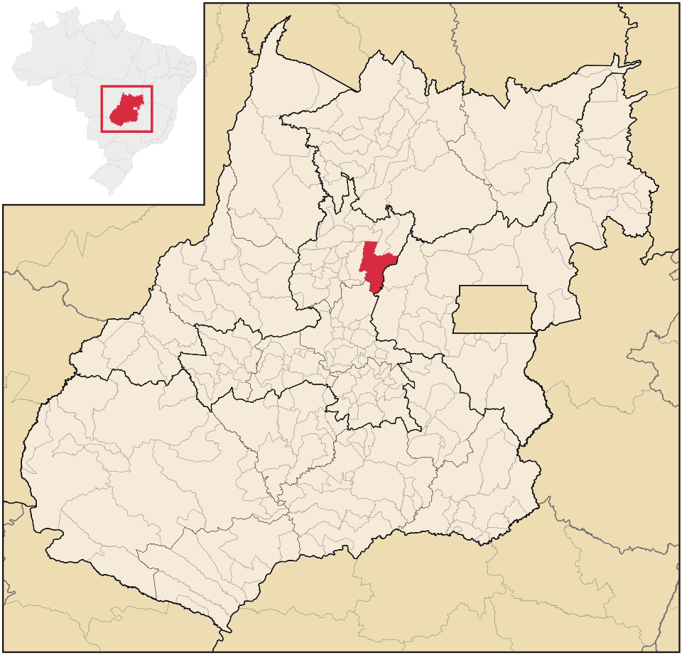 Mapa de localização de Goianésia em GO