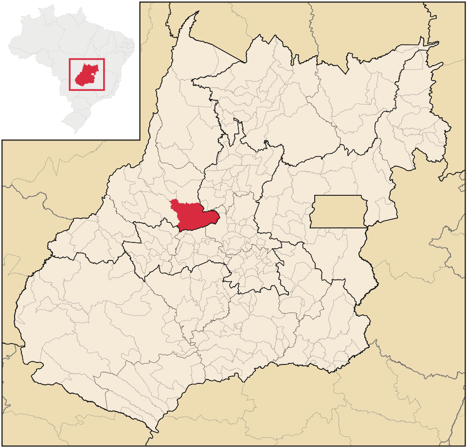 Mapa de localização de Goiás em GO