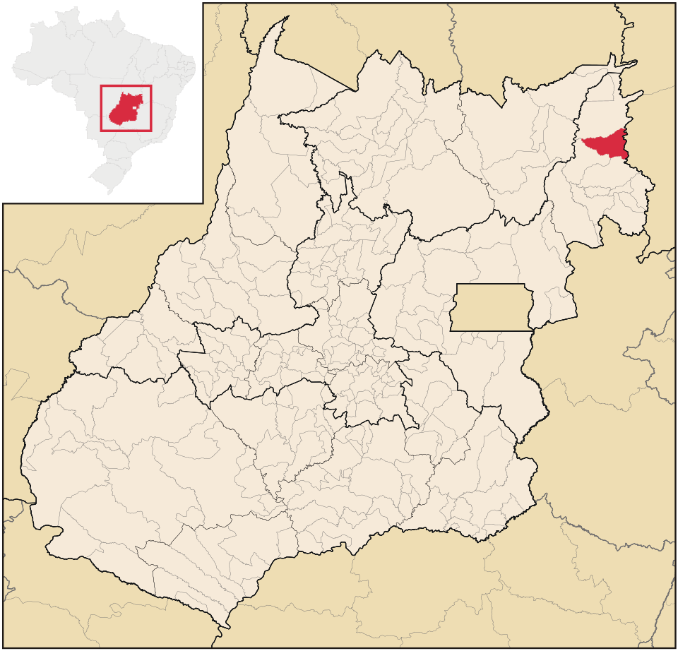 Mapa de localização de Guarani de Goiás em GO