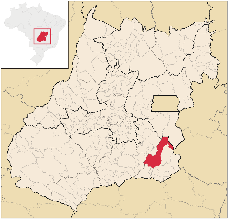 Mapa de localização de Ipameri em GO