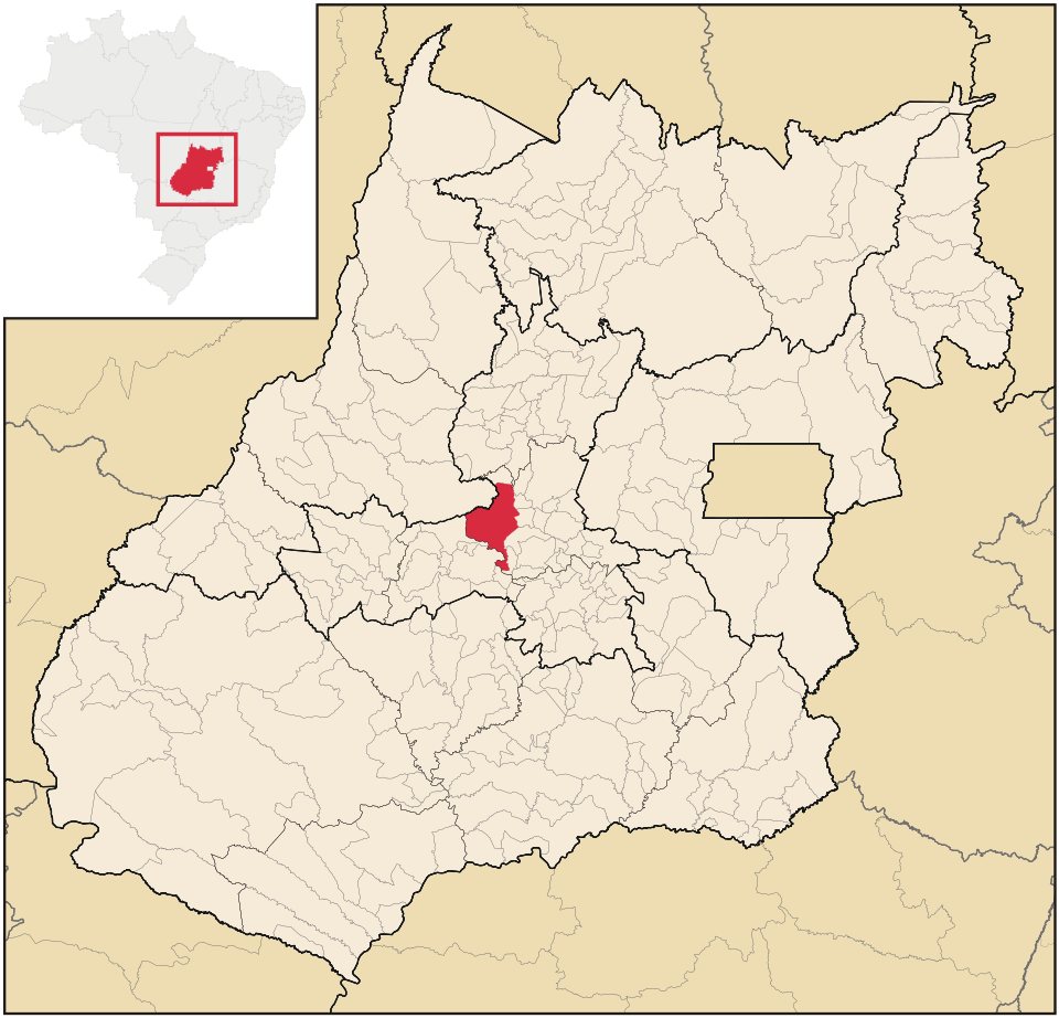 Mapa de localização de Itaberaí em GO