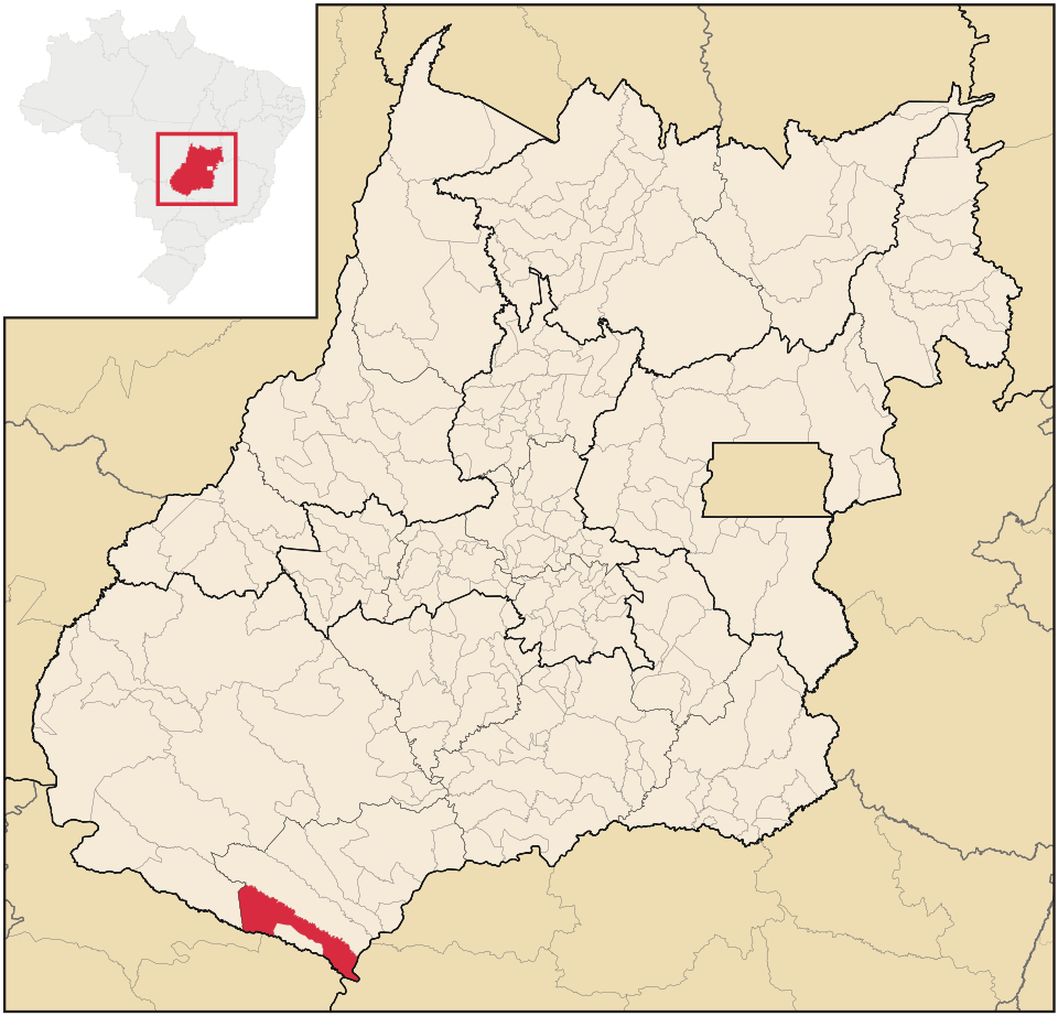 Mapa de localização de Itajá em GO