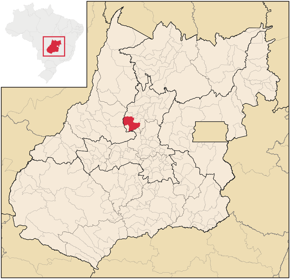 Mapa de localização de Itapuranga em GO