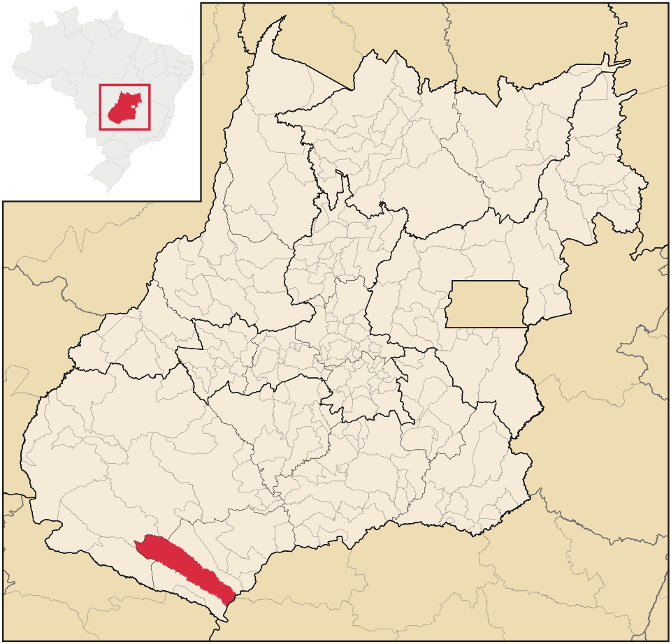 Mapa de localização de Itarumã em GO