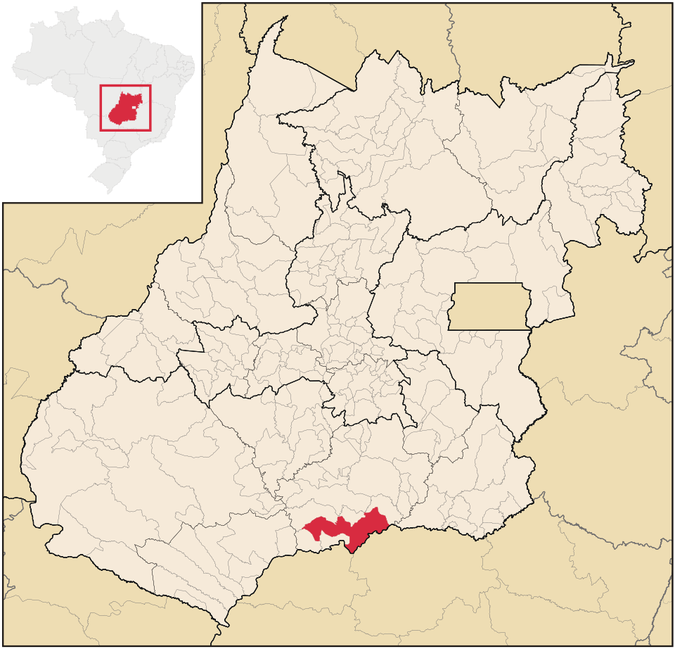 Mapa de localização de Itumbiara em GO
