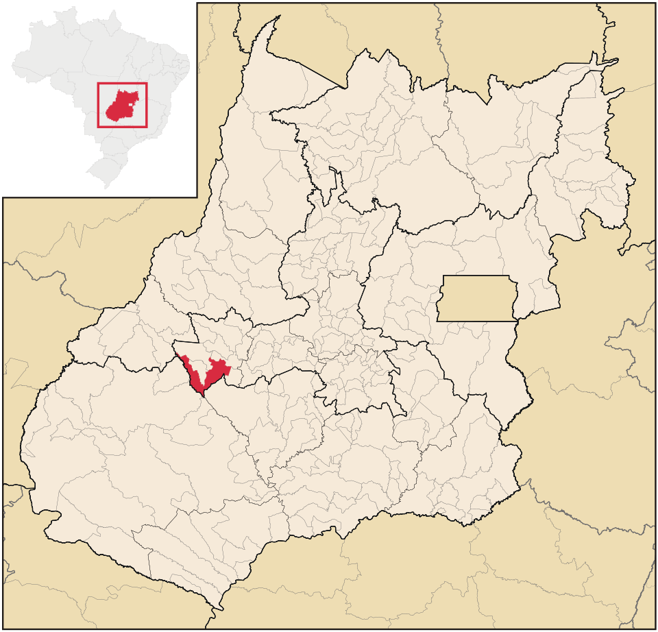 Mapa de localização de Ivolândia em GO