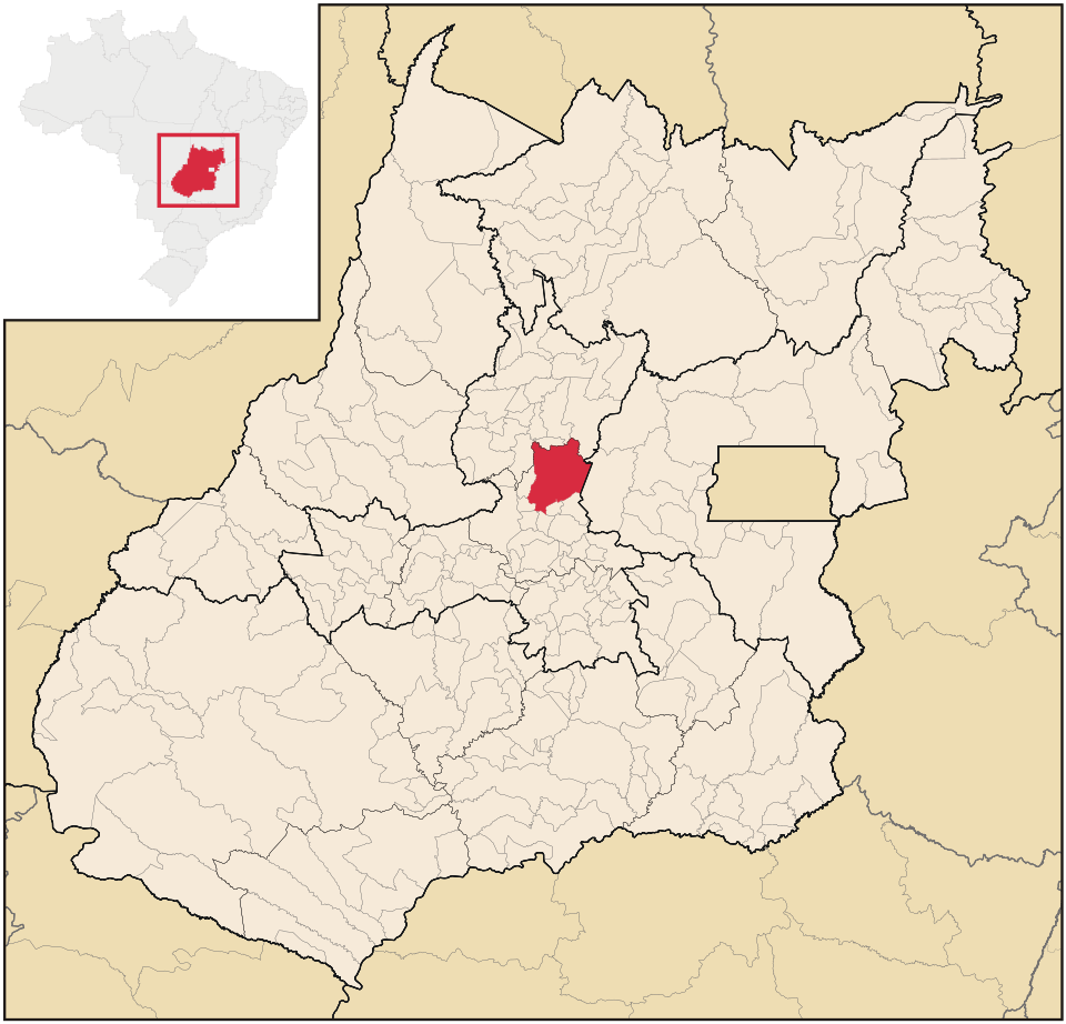 Mapa de localização de Jaraguá em GO