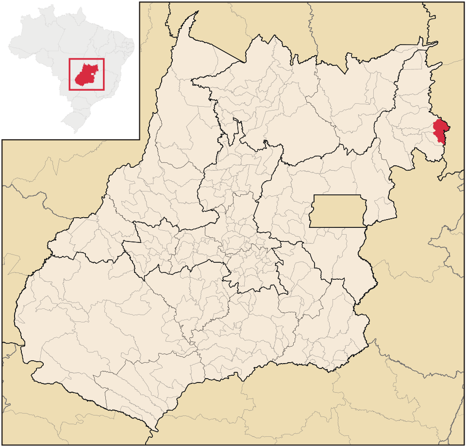 Mapa de localização de Mambaí em GO