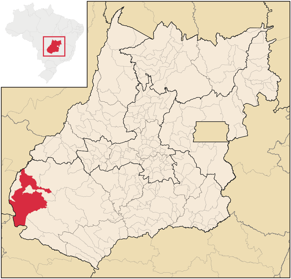 Mapa de localização de Mineiros em GO