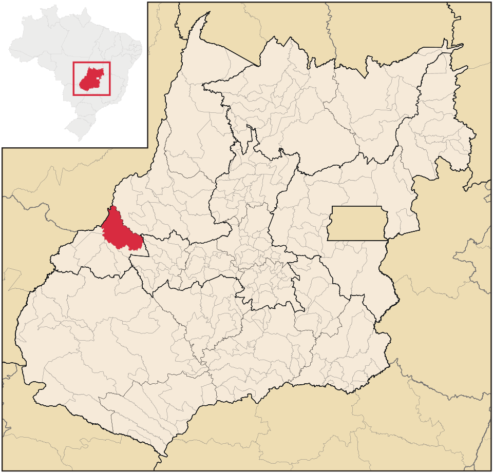Mapa de localização de Montes Claros de Goiás em GO