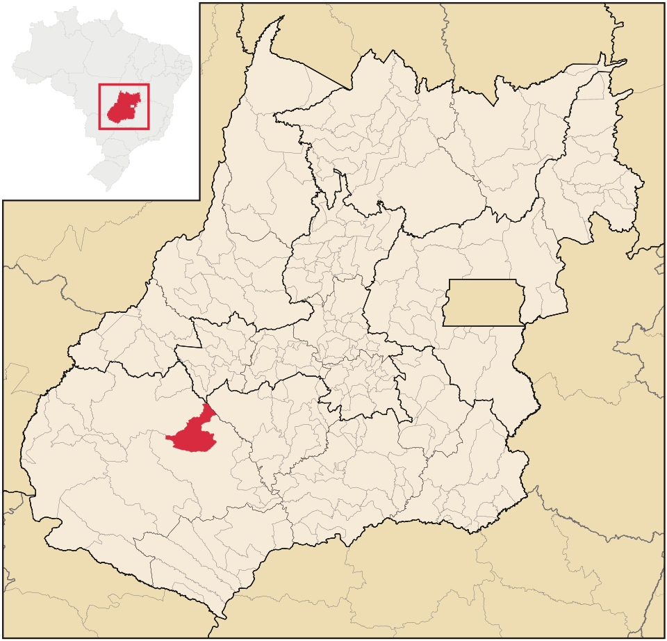 Mapa de localização de Montividiu em GO