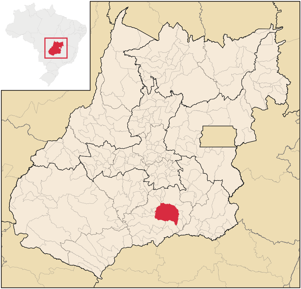 Mapa de localização de Morrinhos em GO