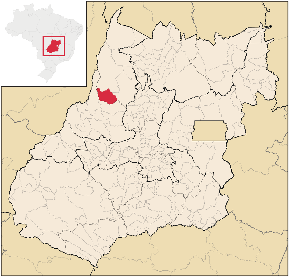 Mapa de localização de Mozarlândia em GO