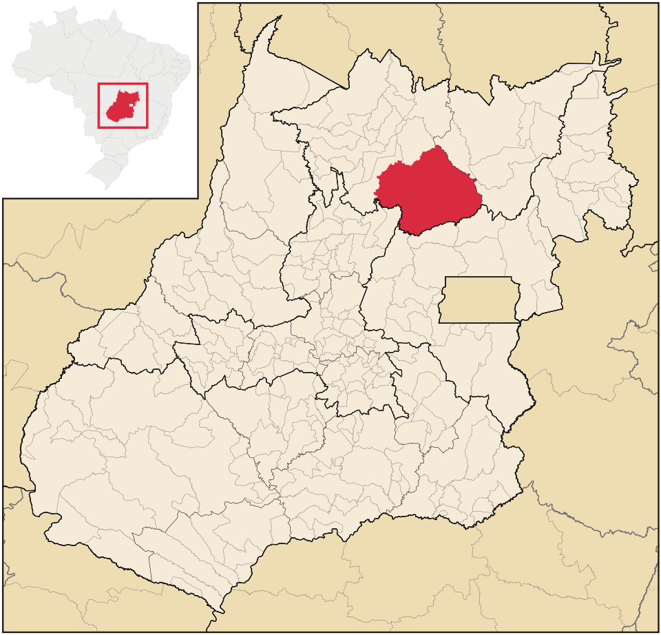 Mapa de localização de Niquelândia em GO