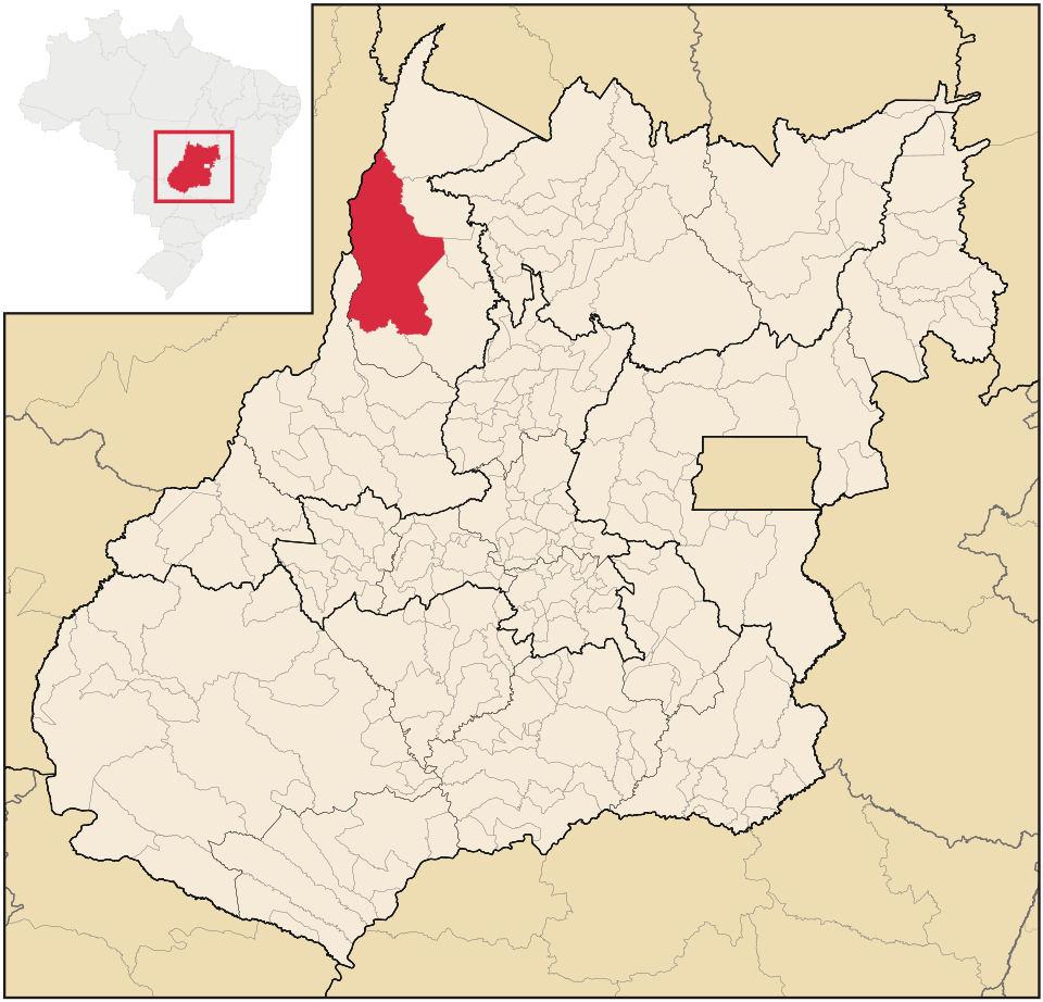 Mapa de localização de Nova Crixás em GO