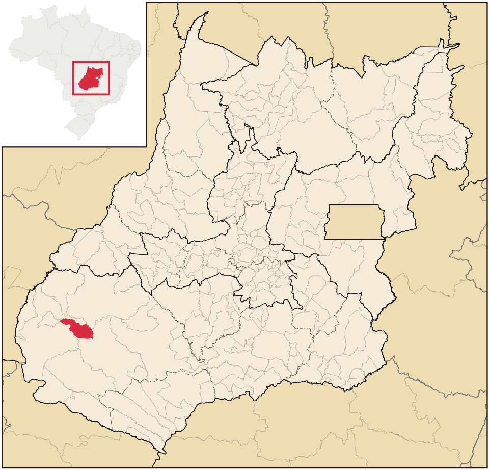 Mapa de localização de Perolândia em GO